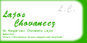 lajos chovanecz business card